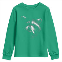 Funny Raccoon Smoking Cigarette Meme Youth Sweatshirt Trash Panda Face Y2K Graphic