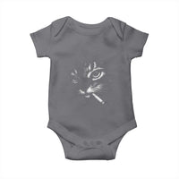 Funny Cat Smoking Cigarette Meme Baby Onesie Cat Face Y2K Graphic