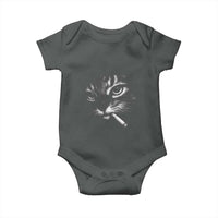 Funny Cat Smoking Cigarette Meme Baby Onesie Cat Face Y2K Graphic