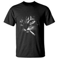 Funny Cat Smoking Cigarette Meme T Shirt Cat Face Y2K Graphic