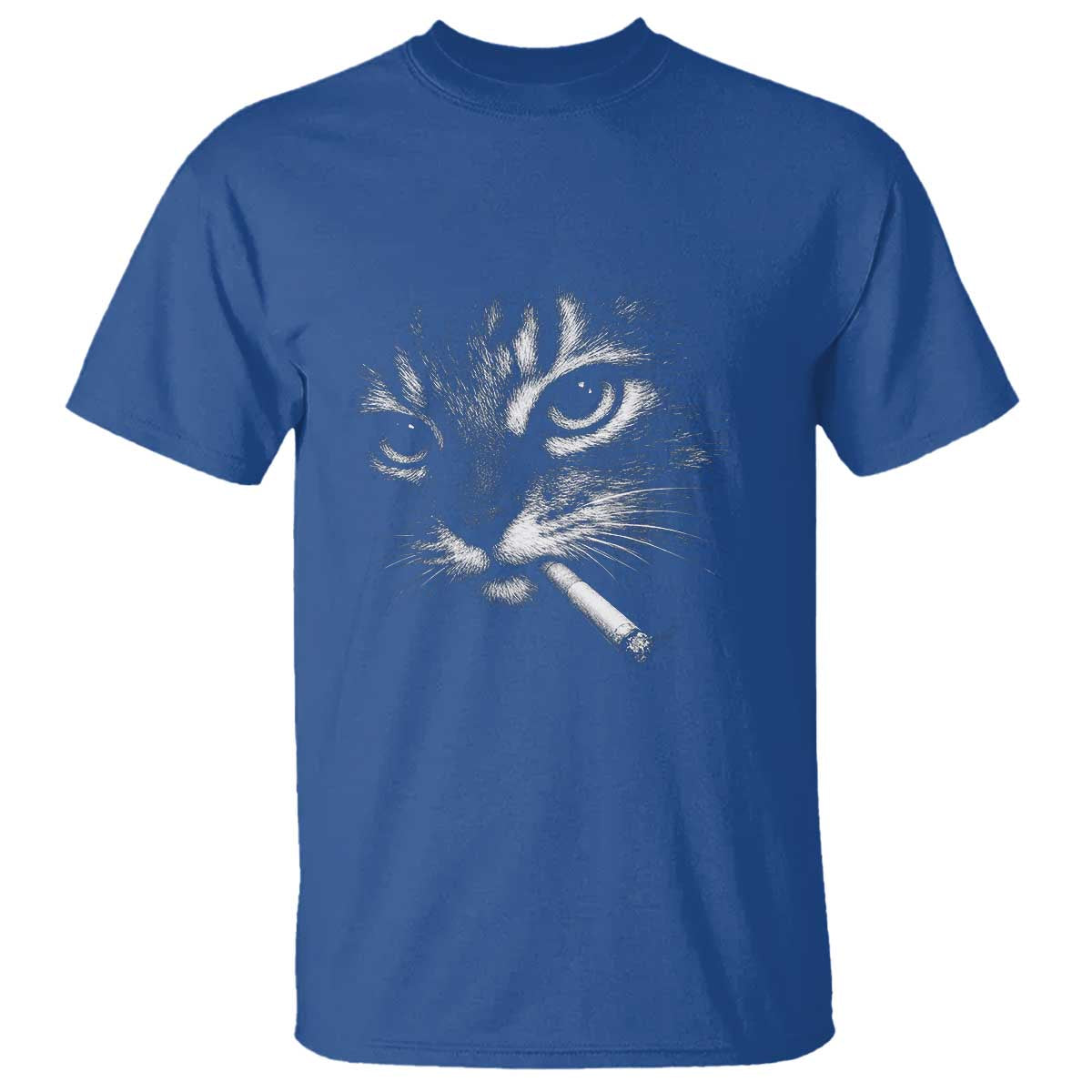 Funny Cat Smoking Cigarette Meme T Shirt Cat Face Y2K Graphic