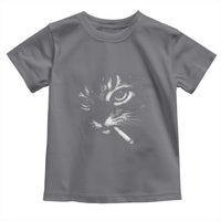 Funny Cat Smoking Cigarette Meme Toddler T Shirt Cat Face Y2K Graphic