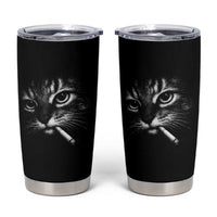 Funny Cat Smoking Cigarette Meme Tumbler Cup Cat Face Y2K Graphic
