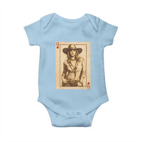 Funny Western Valentine Cowgirl Queen of Hearts Card Baby Onesie