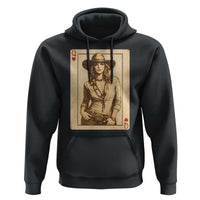Funny Western Valentine Cowgirl Queen of Hearts Card Hoodie