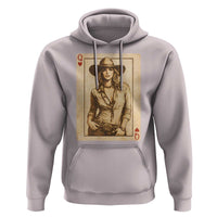 Funny Western Valentine Cowgirl Queen of Hearts Card Hoodie