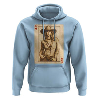Funny Western Valentine Cowgirl Queen of Hearts Card Hoodie