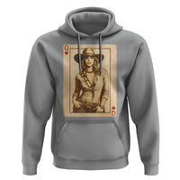 Funny Western Valentine Cowgirl Queen of Hearts Card Hoodie