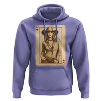 Funny Western Valentine Cowgirl Queen of Hearts Card Hoodie