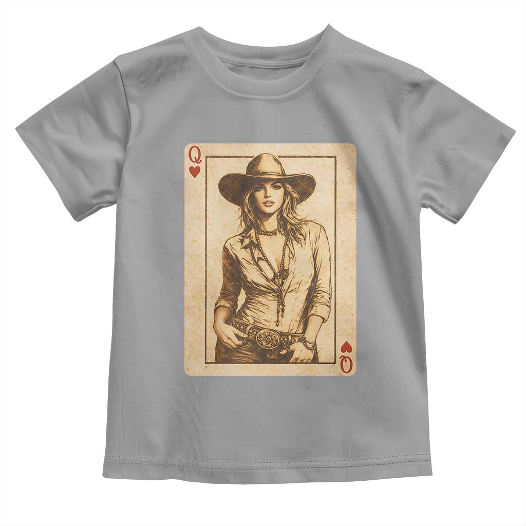 Funny Western Valentine Cowgirl Queen of Hearts Card Toddler T Shirt