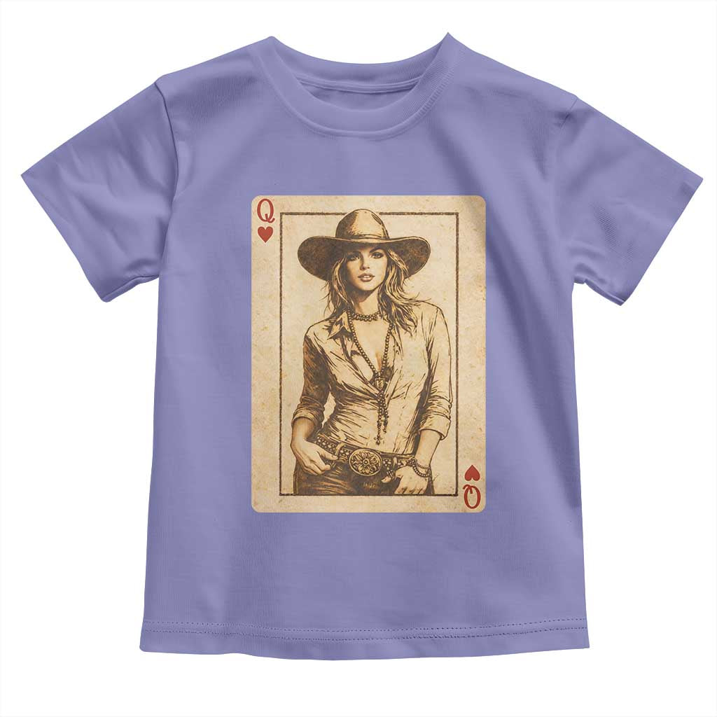 Funny Western Valentine Cowgirl Queen of Hearts Card Toddler T Shirt