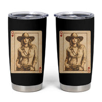 Funny Western Valentine Cowgirl Queen of Hearts Card Tumbler Cup