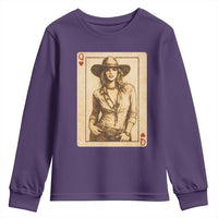Funny Western Valentine Cowgirl Queen of Hearts Card Youth Sweatshirt