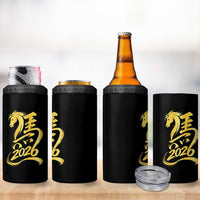 Chinese New Year 2026 4 in 1 Can Cooler Tumbler Year of The Horse Gold Calligraphy Art