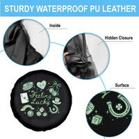 Feeling Lucky St Patricks Day Coquette Shamrock Spare Tire Cover