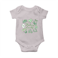 Feeling Lucky St Patricks Day Coquette Shamrock Baby Onesie