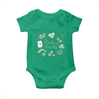Feeling Lucky St Patricks Day Coquette Shamrock Baby Onesie