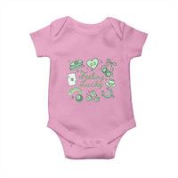 Feeling Lucky St Patricks Day Coquette Shamrock Baby Onesie