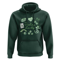 Feeling Lucky St Patricks Day Coquette Shamrock Hoodie