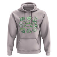 Feeling Lucky St Patricks Day Coquette Shamrock Hoodie