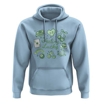 Feeling Lucky St Patricks Day Coquette Shamrock Hoodie