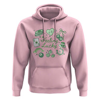 Feeling Lucky St Patricks Day Coquette Shamrock Hoodie