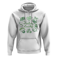 Feeling Lucky St Patricks Day Coquette Shamrock Hoodie