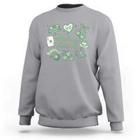 Feeling Lucky St Patricks Day Coquette Shamrock Sweatshirt