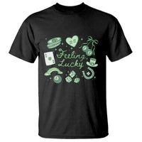 Feeling Lucky St Patricks Day Coquette Shamrock T Shirt