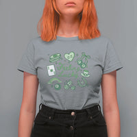 Feeling Lucky St Patricks Day Coquette Shamrock T Shirt For Women