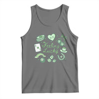 Feeling Lucky St Patricks Day Coquette Shamrock Tank Top
