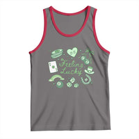 Feeling Lucky St Patricks Day Coquette Shamrock Tank Top