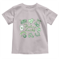Feeling Lucky St Patricks Day Coquette Shamrock Toddler T Shirt