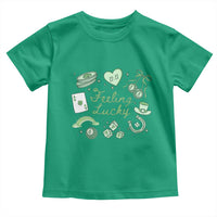 Feeling Lucky St Patricks Day Coquette Shamrock Toddler T Shirt