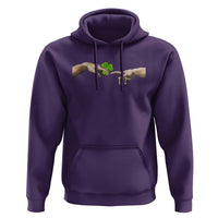 Funny St Patricks Day Shamrock The Creation of Adam Meme Hoodie