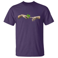 Funny St Patricks Day Shamrock The Creation of Adam Meme T Shirt
