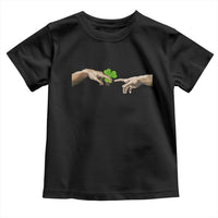 Funny St Patricks Day Shamrock The Creation of Adam Meme Toddler T Shirt
