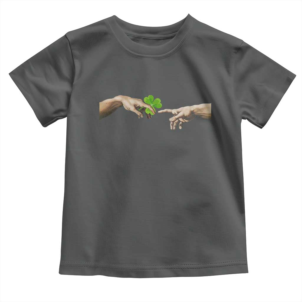 Funny St Patricks Day Shamrock The Creation of Adam Meme Toddler T Shirt