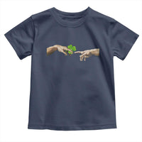 Funny St Patricks Day Shamrock The Creation of Adam Meme Toddler T Shirt