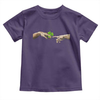 Funny St Patricks Day Shamrock The Creation of Adam Meme Toddler T Shirt