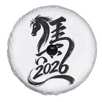 Chinese New Year 2026 Spare Tire Cover Year of The Horse Calligraphy Ink Art