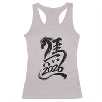 Chinese New Year 2026 Racerback Tank Top Year of The Horse Calligraphy Ink Art