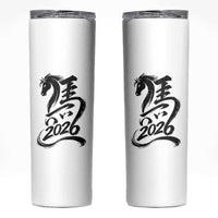 Chinese New Year 2026 Skinny Tumbler Year of The Horse Calligraphy Ink Art
