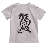 Chinese New Year 2026 Toddler T Shirt Year of The Horse Calligraphy Ink Art
