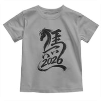 Chinese New Year 2026 Toddler T Shirt Year of The Horse Calligraphy Ink Art