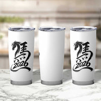 Chinese New Year 2026 Tumbler Cup Year of The Horse Calligraphy Ink Art