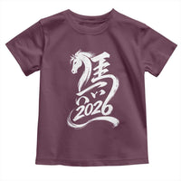 Chinese New Year 2026 Toddler T Shirt Year of The Horse Chinese Calligraphy Art