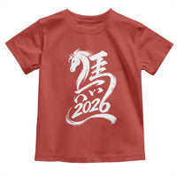 Chinese New Year 2026 Toddler T Shirt Year of The Horse Chinese Calligraphy Art