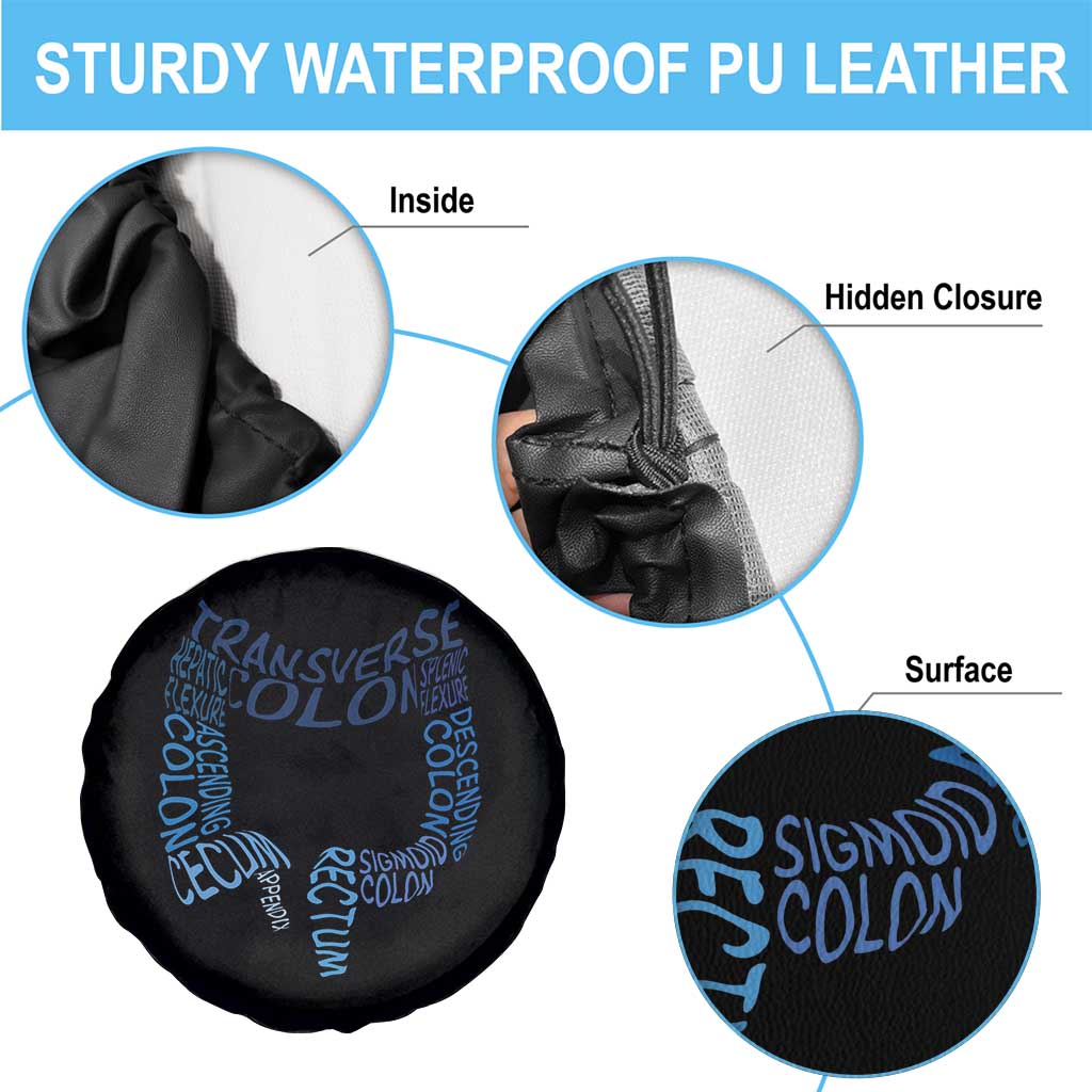 Funny GI Endoscopy Nurse Spare Tire Cover Vintage Retro Colon Anatomy Colonoscopy
