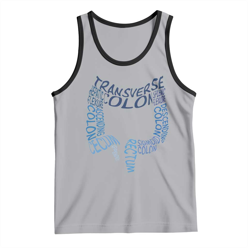 Funny GI Endoscopy Nurse Tank Top Vintage Retro Colon Anatomy Colonoscopy